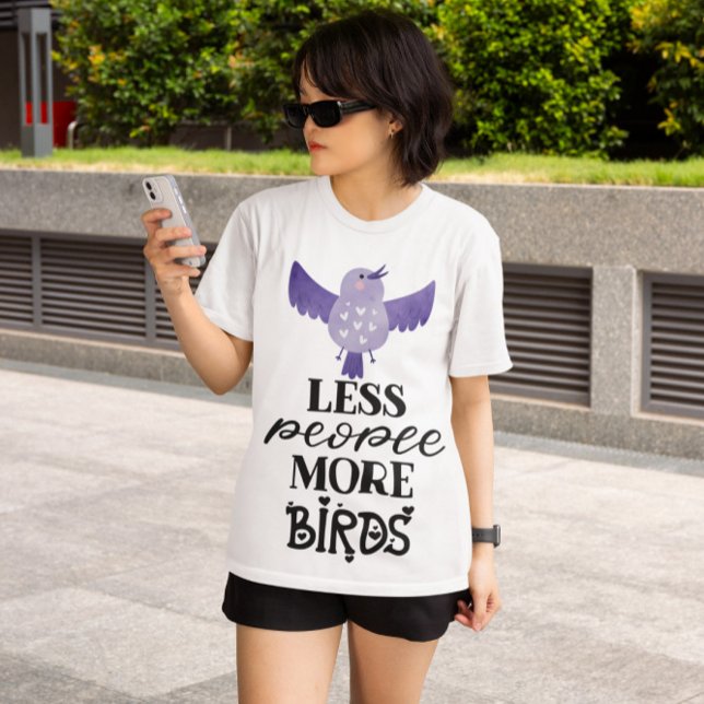 Cute bird  - Purple Bird With Motivational Slogan T-Shirt (Creator Uploaded)