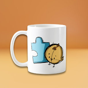 Cute Bird Puzzle Piece Coffee Mug