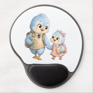 Cute Bird Siblings Gel Mouse Pad