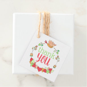 Cute Bird Thank You Favor Tags