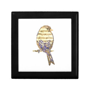 Cute Bird with Music Notes Customize  Gift Box