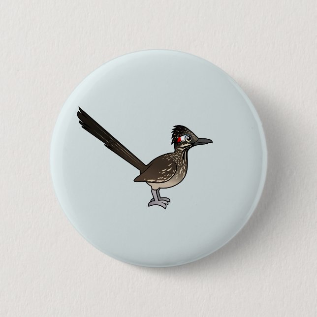 Cute Birdorable Roadrunner Button (Front)