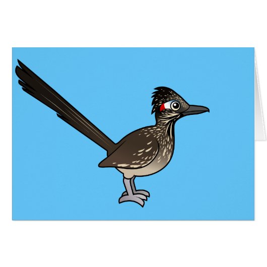 Cute Birdorable Roadrunner Cards (Front Horizontal)