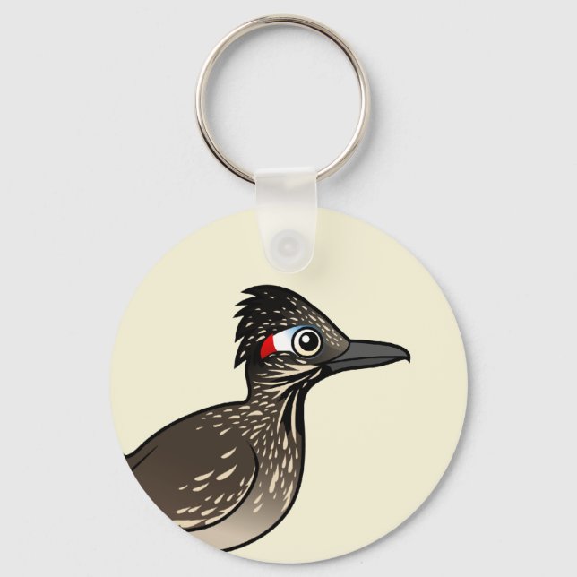 Cute Birdorable Roadrunner Keychain (Front)