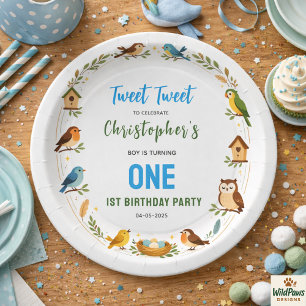 Cute Birds 1st Birthday Party – Fun Kids Paper Plates