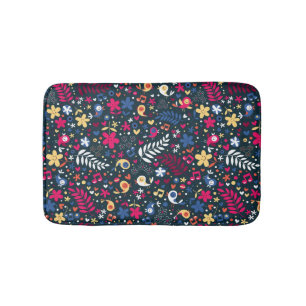 cute birds and flowers pattern bathroom mat