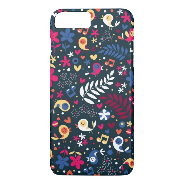 cute birds and flowers pattern Case-Mate iPhone case (Back)