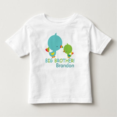 Cute Birds Big Brother Toddler Fine Jersey T_Shirt