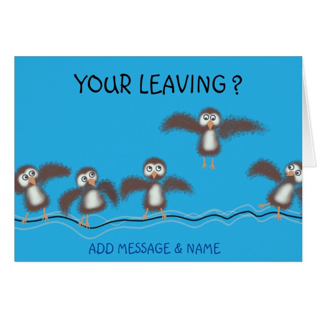 Cute Birds Cards (Front Horizontal)