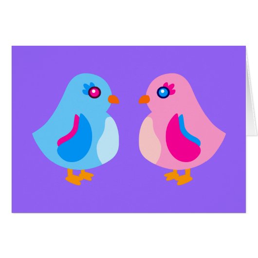 Cute Birds Cards (Front Horizontal)
