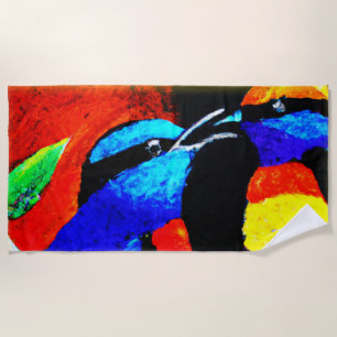 Cute Birds Couple. Buy Now Beach Towel