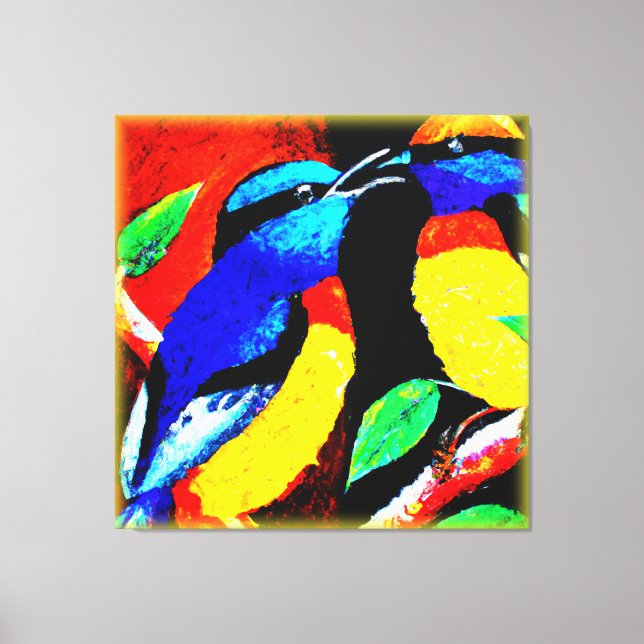 Cute Birds Couple. Buy Now Canvas Print (Front)