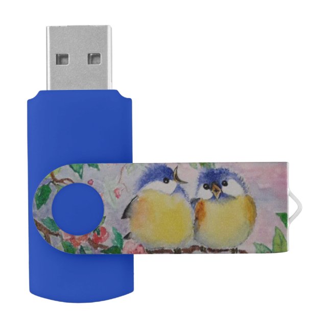 Cute Birds Flash Drive Beautiful Sparrows (Opened)