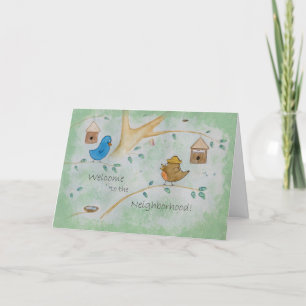 Cute Birds in a Tree New Neighbor Card