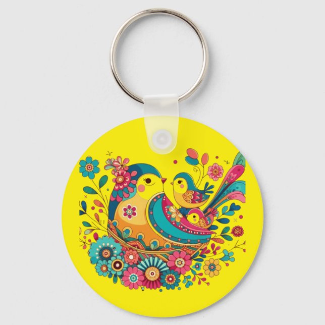 Cute birds keychain (Front)