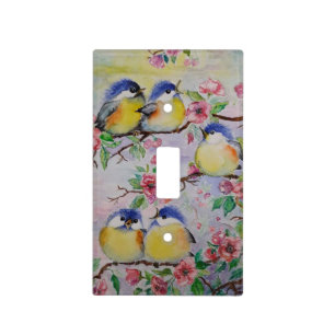 Cute Birds Little Sparrows Light Switch Cower Cover