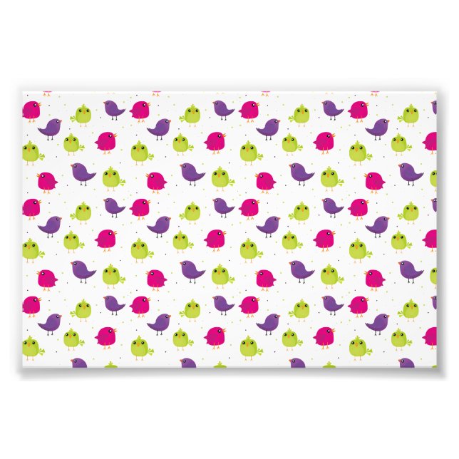 Cute birds photo print (Front)