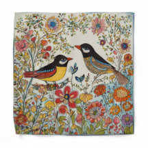 Cute birds print Bandana