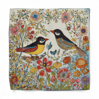 Cute birds print Bandana
