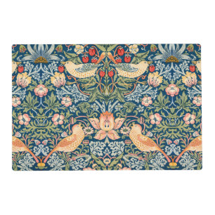 Cute Birds, Strawberry Thief Vintage Art Placemat