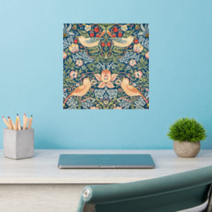 Cute Birds, Strawberry Thief Vintage Art Wall Decal