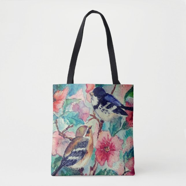 Cute Birds Tote Bag (Front)