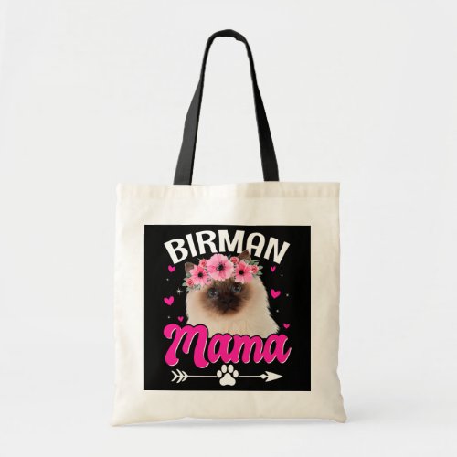 Cute Birman Mama Cat Mom Mommy Mothers Day  Tote Bag