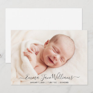 Cute Birth Announcement Photo Card