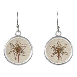 Cute Birth Month March Daffodil Flower Earrings