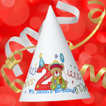 Cute Birthday Bear Age 2 Party Hat