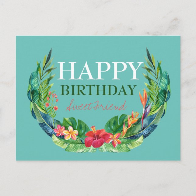 Cute Birthday Bible Postcard (Front)