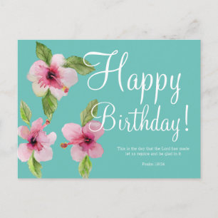 Cute Birthday Bible Verse Postcard