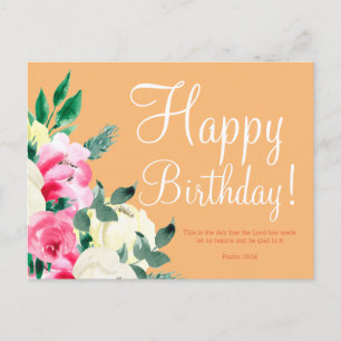 Cute Birthday Bible Verse Postcard