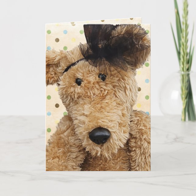 Cute Birthday Brown Bear  Card (Front)
