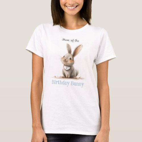 Cute Birthday Bunny Moms T_Shirt