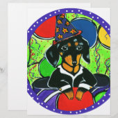 Cute Birthday Dachshund (Front/Back)