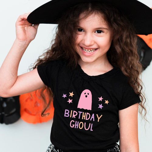 Cute Birthday Ghoul Pastel Ghost Halloween Toddler T_shirt