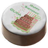 Cute Birthday Images Personalized Chocolate Dipped Oreo (Angled)