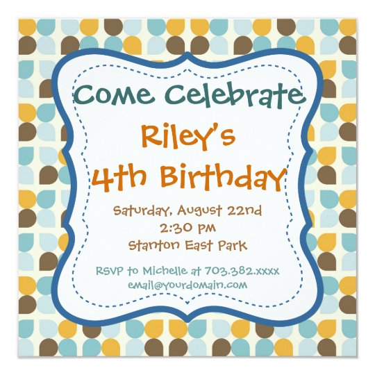 Cute Birthday Party Invitations Templates Boy Girl | Zazzle.com