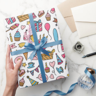 Cute Birthday pattern Wrapping Paper