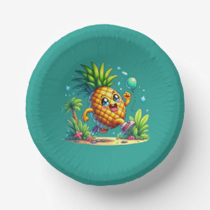 Cute Birthday pineapple party beach  Paper Bowls