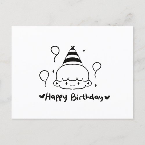 Cute Birthday Postcard for Kids