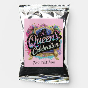 Cute Birthday Queen's celebration customizable Coffee Drink Mix