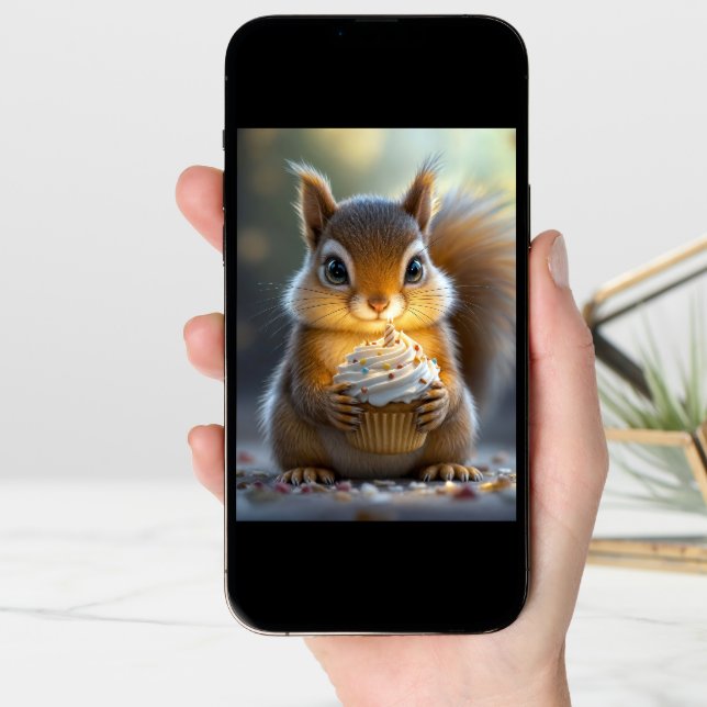 Cute Birthday Squirrel Card (Front Digital)