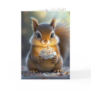 Cute Birthday Squirrel Card
