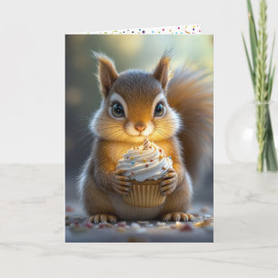 Cute Birthday Squirrel Card