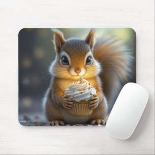 Cute Birthday Squirrel Mouse Pad