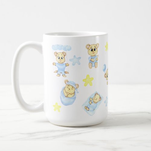 Cute Birthday Teddy Bear Boy for a positive mood Coffee Mug