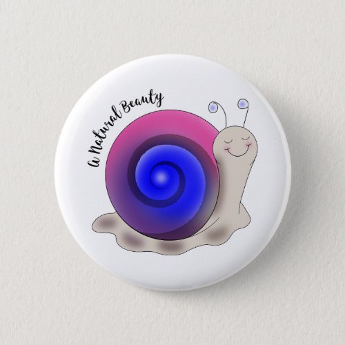 Cute Bisexual Pride Snail Button