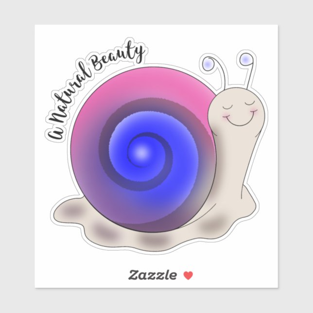 Cute Bisexual Pride Snail Sticker (Sheet)